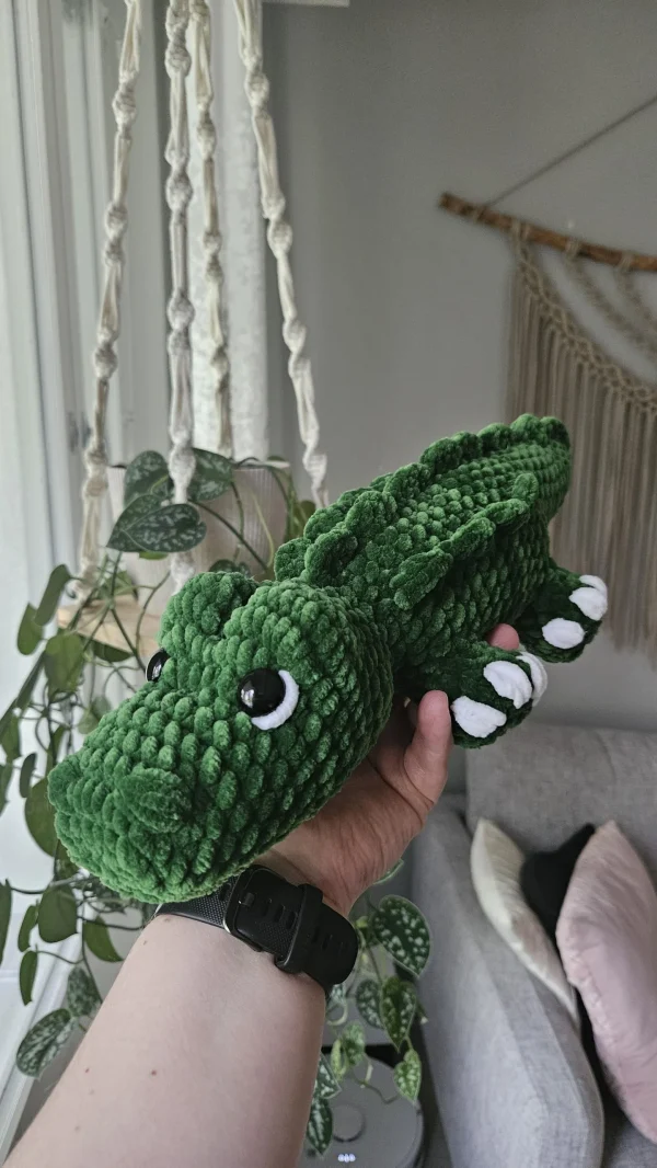 Virkattu krokotiili