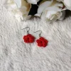 Virkatut korvakorut: KUKKASET Punainen