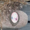 Vaaleanpunainen perhosrintakoru – Vintage Style Brooch – Romanttinen luontokoru