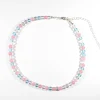 Lasihelmi choker kaulakoru pastelli