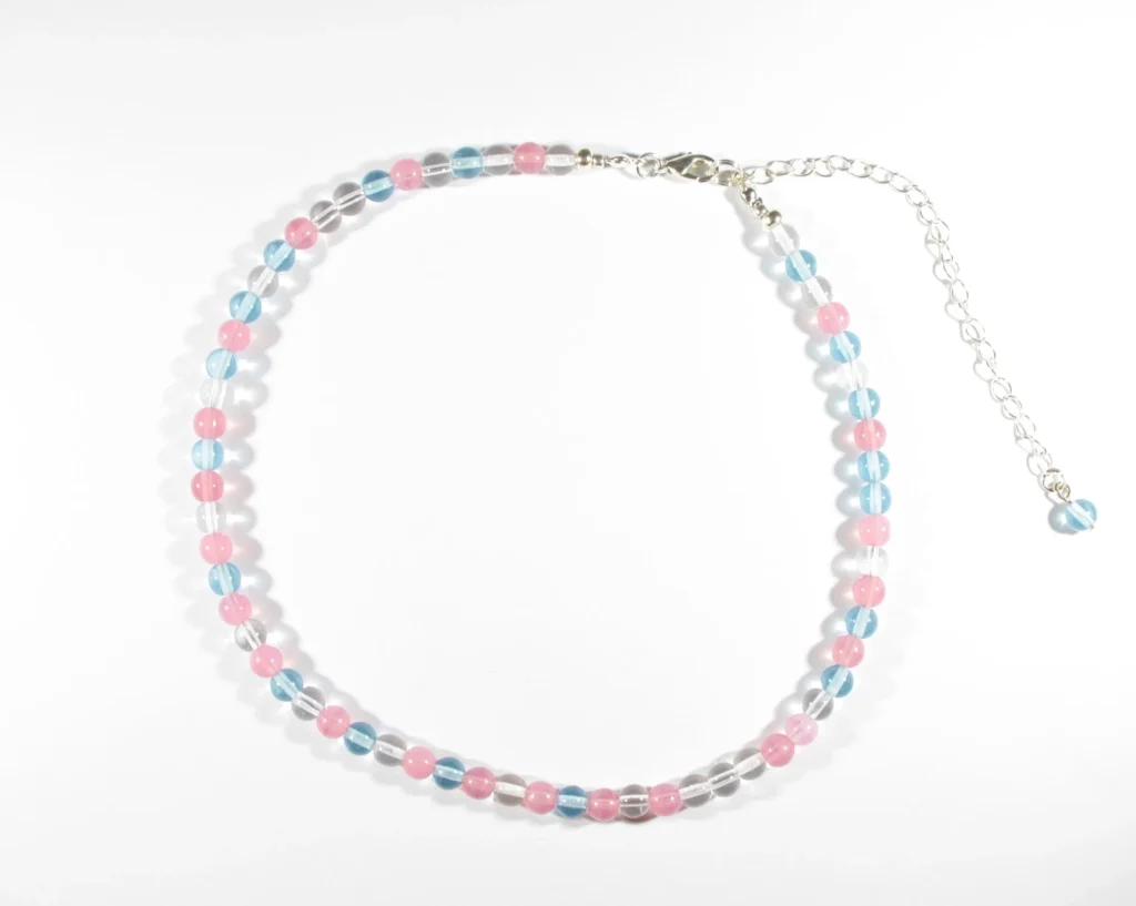 Lasihelmi choker kaulakoru pastelli