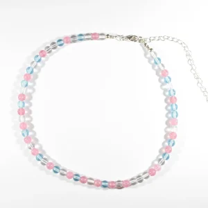 Lasihelmi choker kaulakoru pastelli