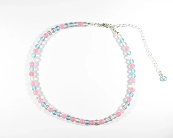 Lasihelmi choker kaulakoru pastelli