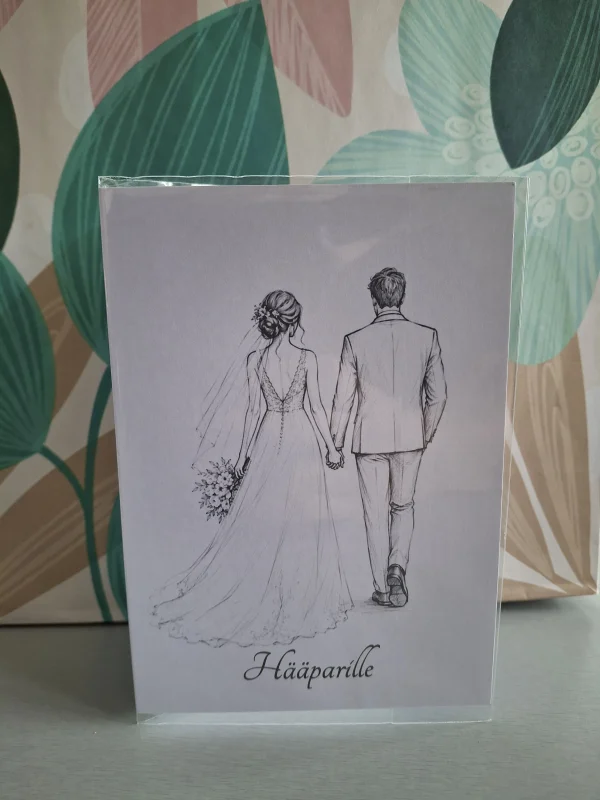 Hääkortti hääpari