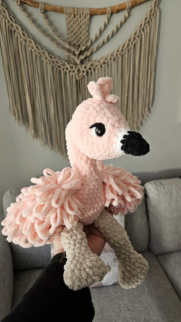 Virkattu flamingo pehmo