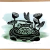 Silmätikku (E.v. 1/100) - linografiikka & akvarelli