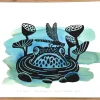 Silmätikku (E.v. 3/100) – linografiikka & akvarelli