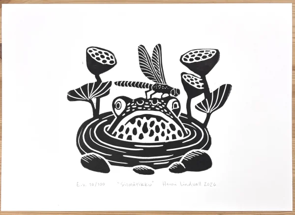 Silmätikku - linografiikka