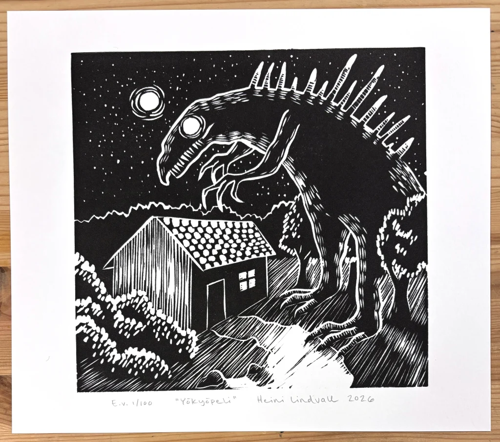 Yökyöpeli - linografiikka